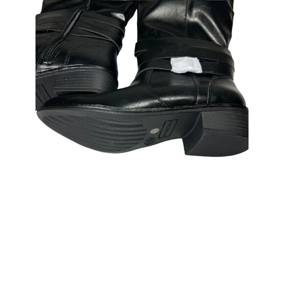 St. John's Bay: Women's Douglas Riding Black Tall Zip Boots Size 6.5 US MED - Picture 5 of 10